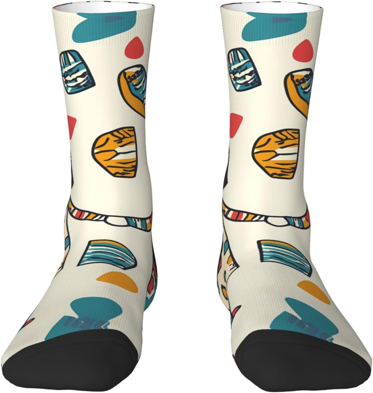 Chaussettes de sport — hauteur mi-mollet, à motifs