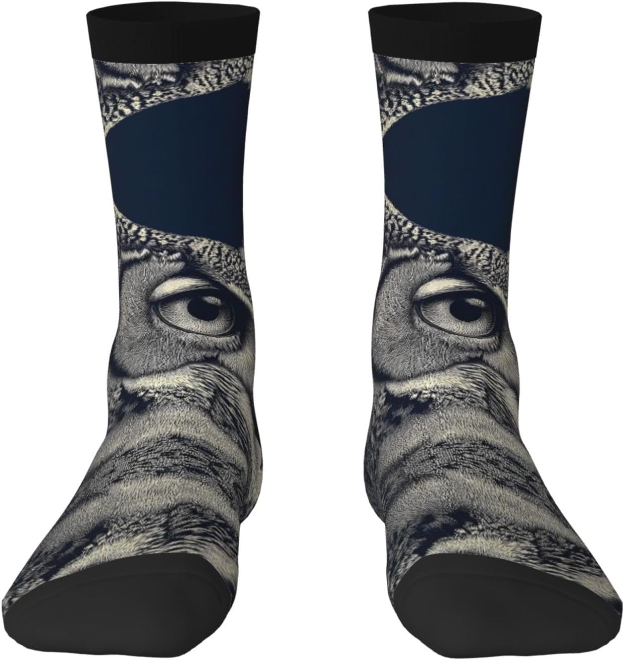 Chaussettes fantaisie — hauteur mi-mollet, à motifs, respirant, blanc